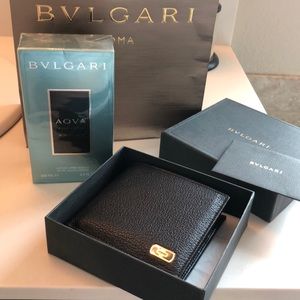 Bvlgari wallet and aqva after shave. Set